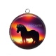 Pendentif Cabochon Argent - cheval