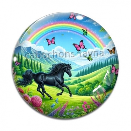 Cabochon Verre - cheval