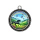 Pendentif Cabochon Argent - cheval