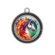 Pendentif Cabochon Argent - cheval