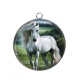 Pendentif Cabochon Argent - cheval