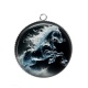 Pendentif Cabochon Argent - cheval