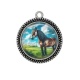 Pendentif Cabochon Argent - cheval