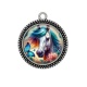 Pendentif Cabochon Argent - cheval