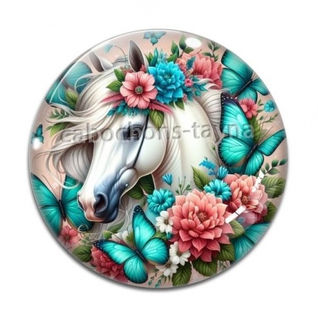 Cabochon Verre - cheval