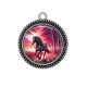 Pendentif Cabochon Argent - cheval