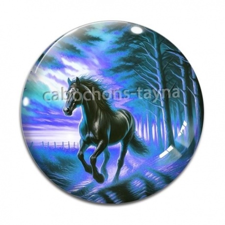 Cabochon Verre - cheval