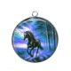 Pendentif Cabochon Argent - cheval