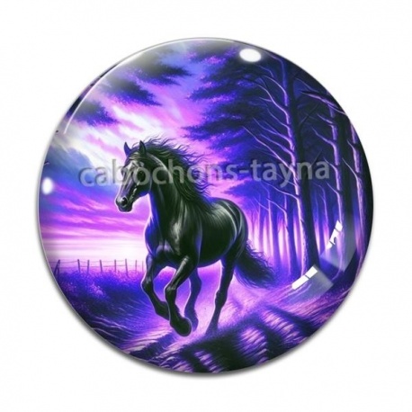 Cabochon Verre - cheval