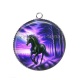 Pendentif Cabochon Argent - cheval