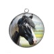 Pendentif Cabochon Argent - cheval