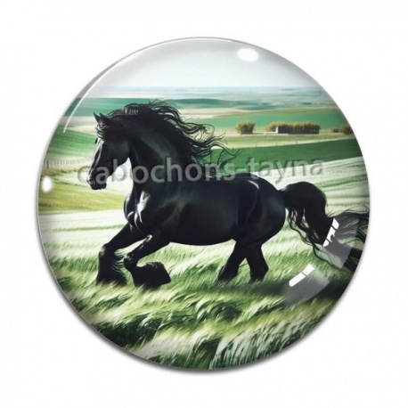 Cabochon Verre - cheval