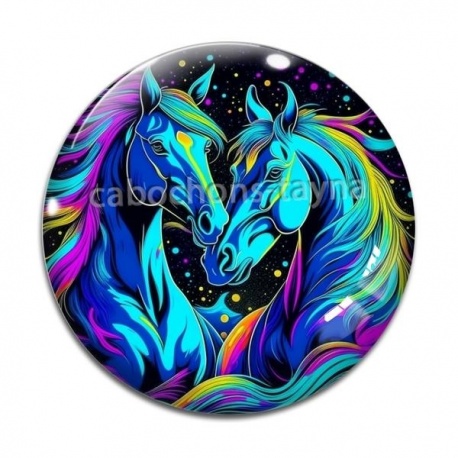 Cabochon Verre - cheval