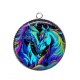 Pendentif Cabochon Argent - cheval