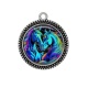 Pendentif Cabochon Argent - cheval