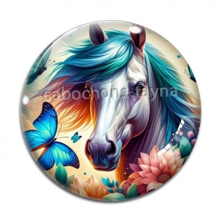 Cabochon Verre - cheval