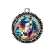 Pendentif Cabochon Argent - cheval