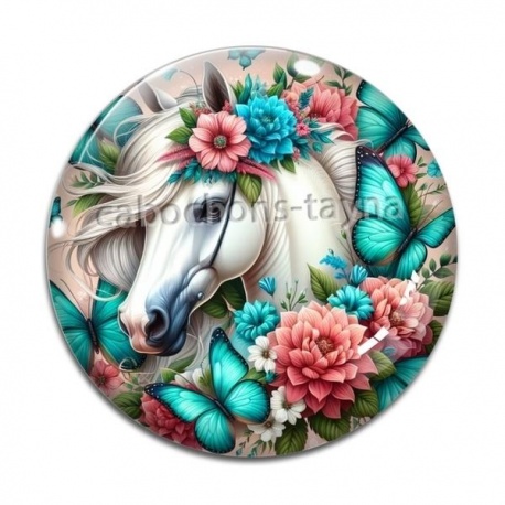 Cabochon Verre - cheval