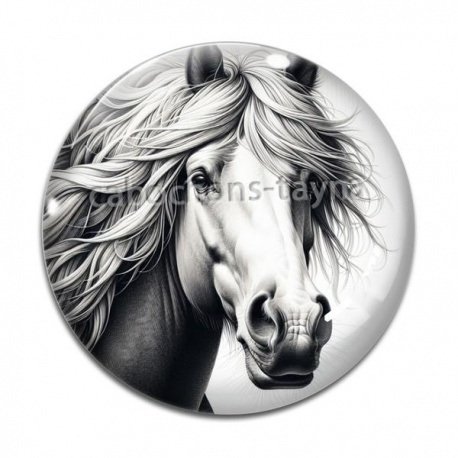 Cabochon Verre - cheval