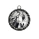 Pendentif Cabochon Argent - cheval