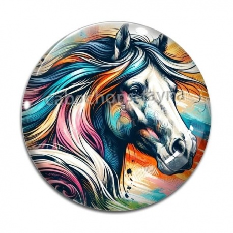 Cabochon Verre - cheval