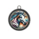 Pendentif Cabochon Argent - cheval