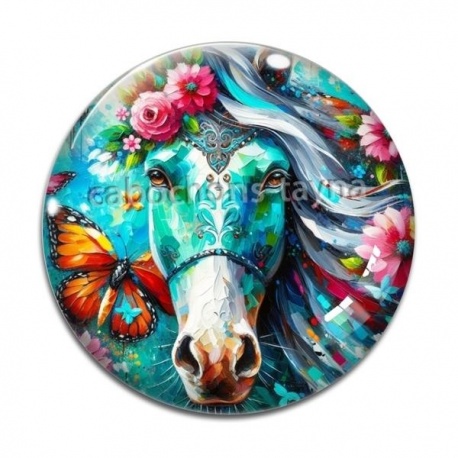 Cabochon Verre - cheval