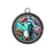 Pendentif Cabochon Argent - cheval