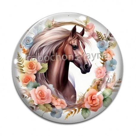 Cabochon Verre - cheval
