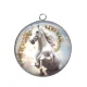 Pendentif Cabochon Argent - cheval