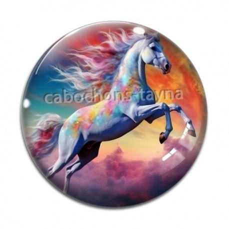 Cabochon Verre - cheval