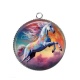 Pendentif Cabochon Argent - cheval