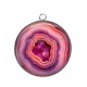 Pendentif Cabochon Argent - fond styla pierre agate