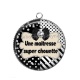 Pendentif Cabochon Argent - chouette maîtresse