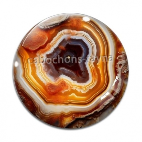 Cabochon Verre - fond styla pierre agate