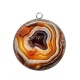 Pendentif Cabochon Argent - fond styla pierre agate