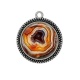 Pendentif Cabochon Argent - fond styla pierre agate