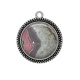 Pendentif Cabochon Argent - fond styla géode