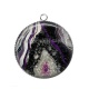 Pendentif Cabochon Argent - fond style pierre