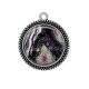 Pendentif Cabochon Argent - fond style pierre