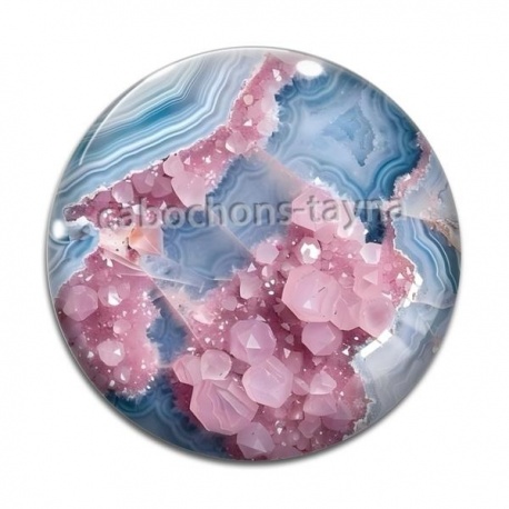 Cabochon Verre - fond style pierre