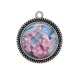 Pendentif Cabochon Argent - fond style pierre
