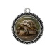 Pendentif Cabochon Argent - tortue de terre