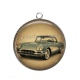 Pendentif Cabochon Argent - voiture vintage