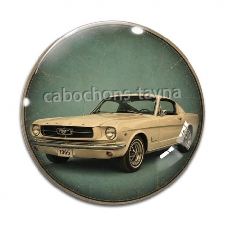 Cabochon Verre - voiture vintage