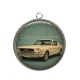 Pendentif Cabochon Argent - voiture vintage