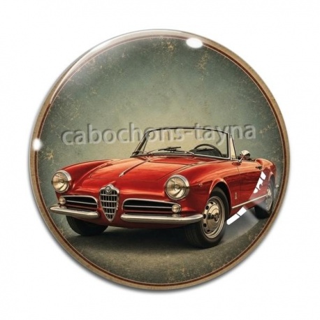Cabochon Verre - voiture vintage