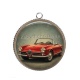 Pendentif Cabochon Argent - voiture vintage