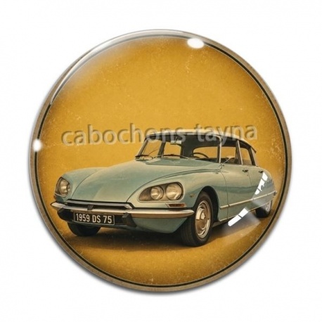 Cabochon Verre - voiture vintage