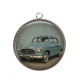 Pendentif Cabochon Argent - voiture vintage